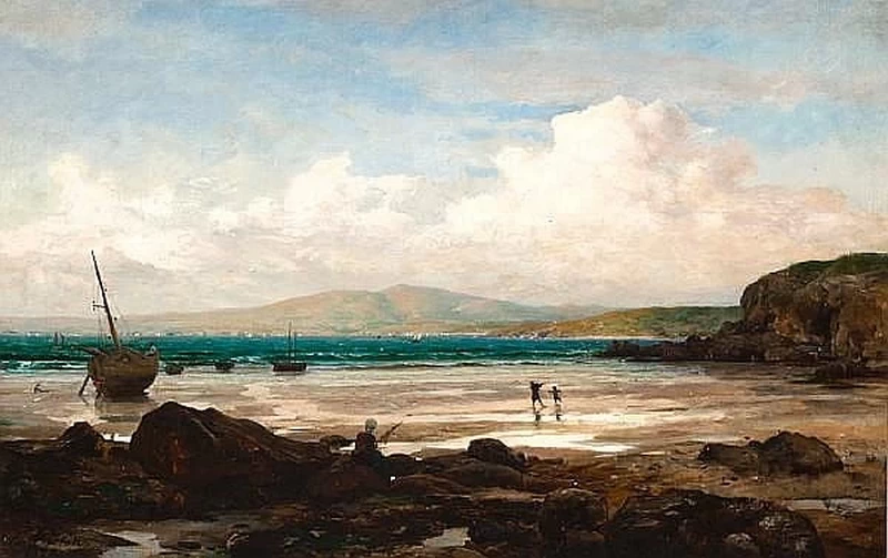 Baia di Douarnenez con la bassa marea